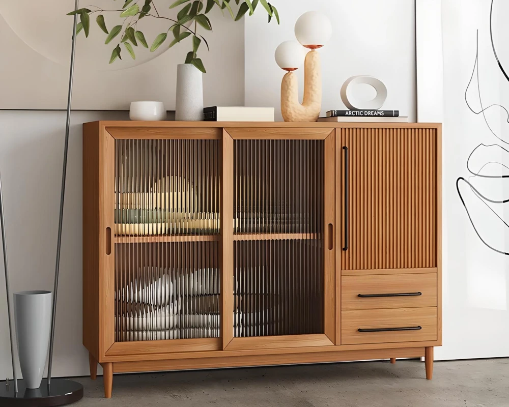 sideboard buffet cabinet glass doors